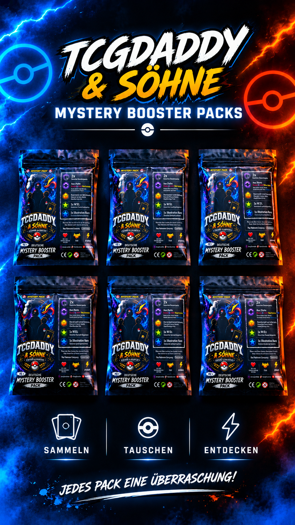 Pokèmon TCGDADDY&SÖHNE Mystery Booster Bags DE