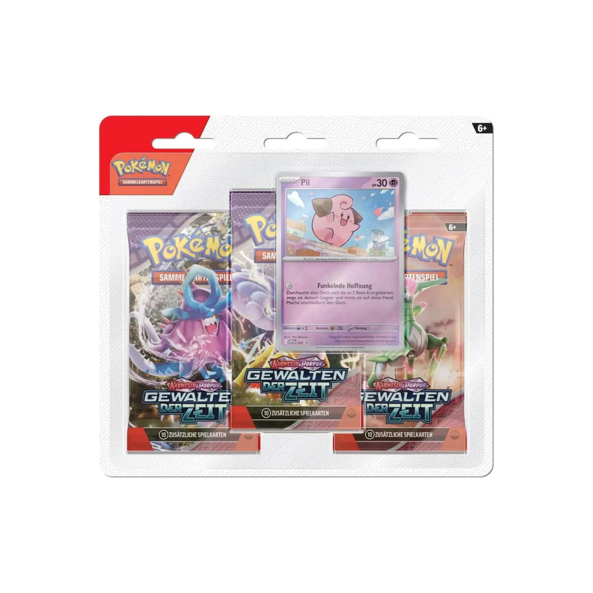 Pokémon Gewalten der Zeit 3er Booster Blister - Pii-DE