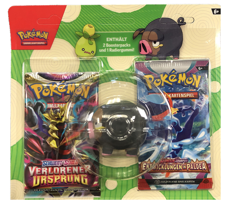 Pokèmon Back To School Eraser Blister Ferkuli ( Mit Verlorene Ursprung) DE