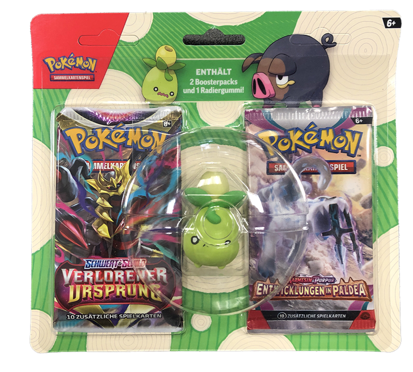 Pokèmon Back To School Eraser Blister mit Olini ( Mit Verlorene Ursprung) DE