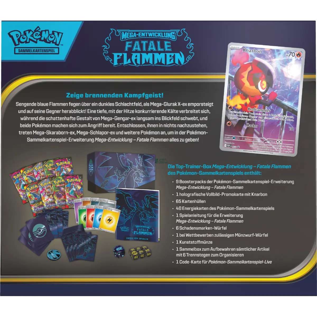 Pokèmon Fatale Flammen Top Trainer Box DE